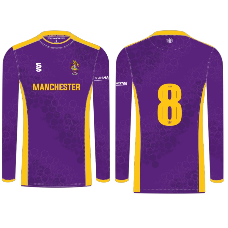 UNIVERSITY OF MANCHESTER L/S SHIRT – PURPLE – MEN’S