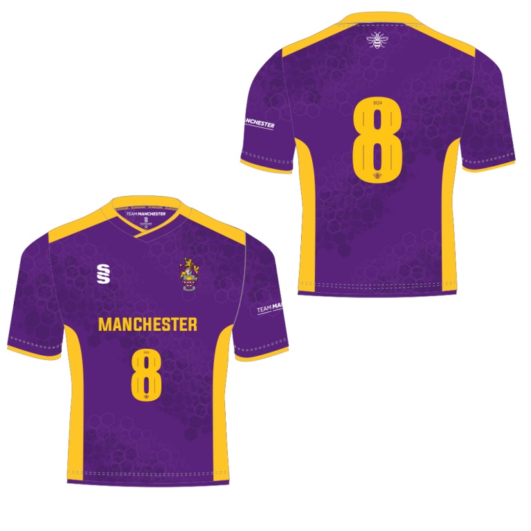 UNIVERSITY OF MANCHESTER LACROSSE SHIRT – HOME - PURPLE – MEN’S