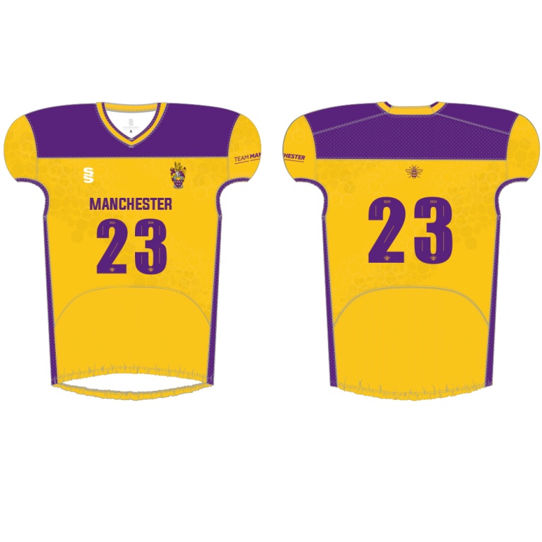 UNIVERSITY OF MANCHESTER AMERICAN FOOTBALL - AWAY SHIRT – YELLOW