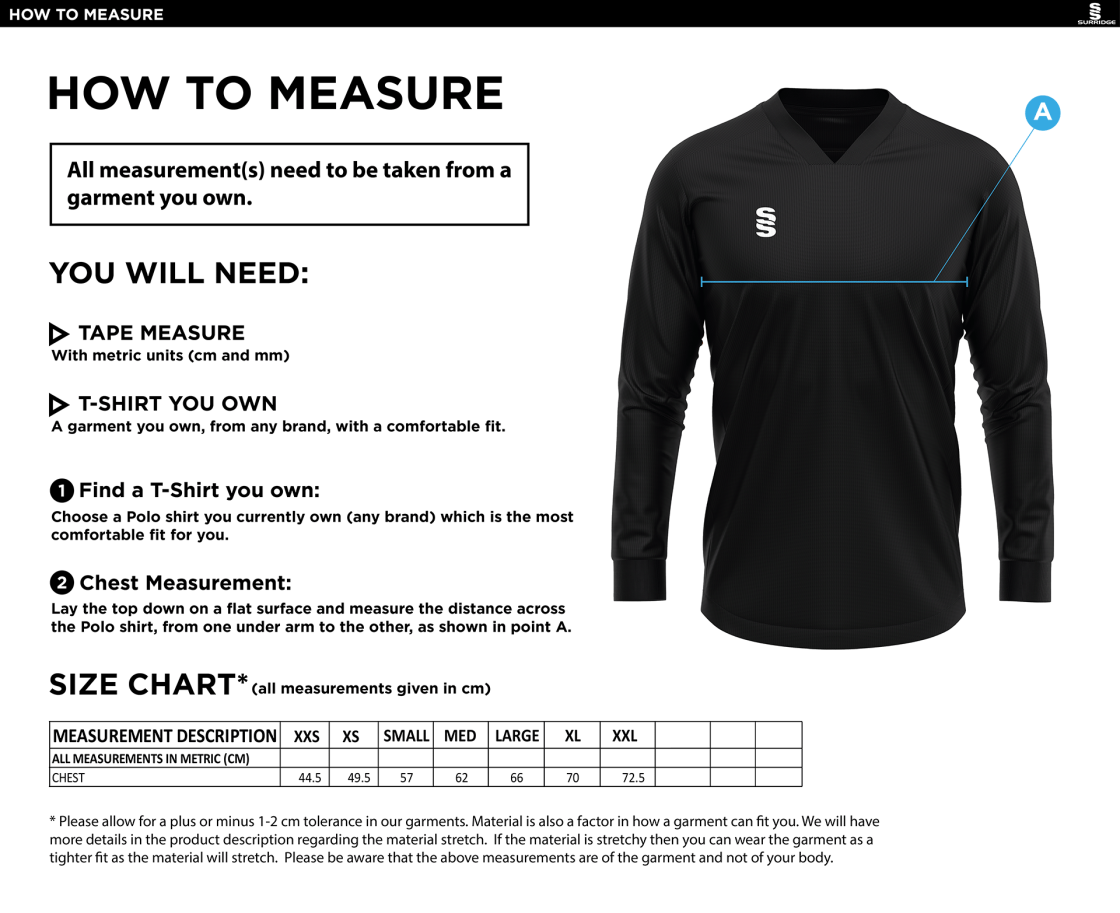 UNIVERSITY OF MANCHESTER HOCKEY SMOCK – PURPLE - Size Guide