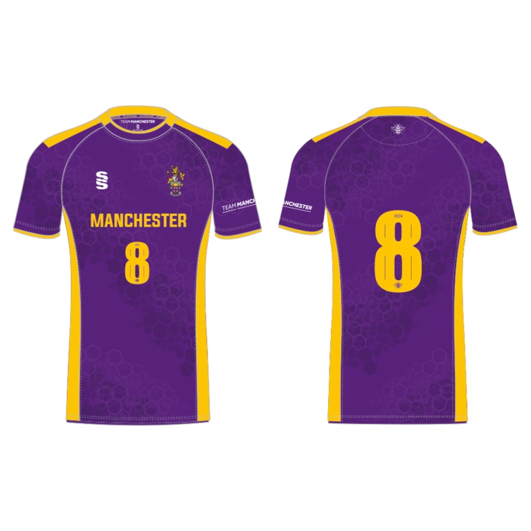 UNIVERSITY OF MANCHESTER KORFBALL SHIRT – PURPLE – MEN’S