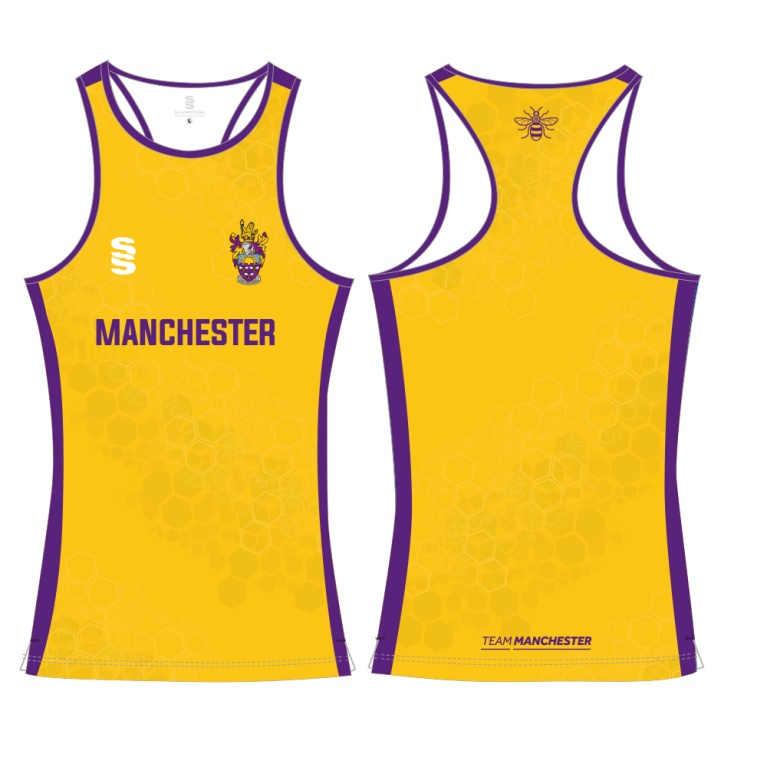 UNIVERSITY OF MANCHESTER ATHLETICS VEST – AWAY – YELLOW – WOMEN’S